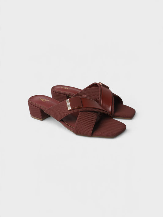 Maroon Formal Heeled Slippers 8103114