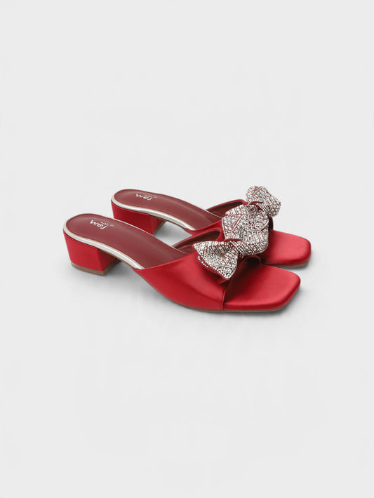 Maroon Formal Heeled Slippers 8103118