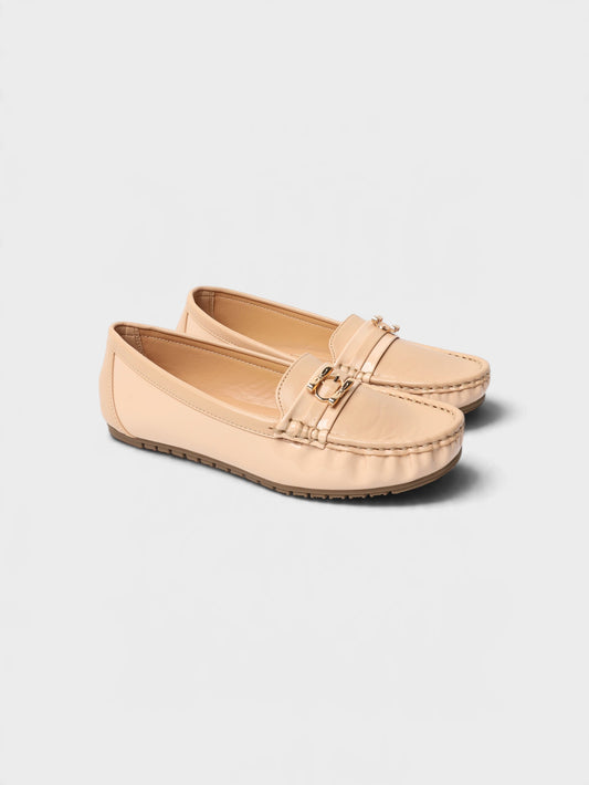 Beige Casual Moccasins 8004664