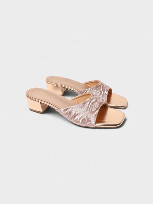 Peach Formal Heeled Slippers 8103113