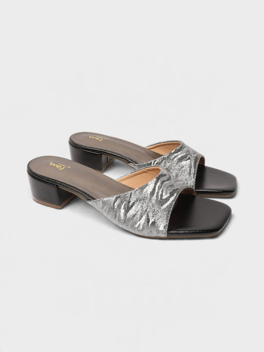 Black Formal Heeled Slippers 8103113