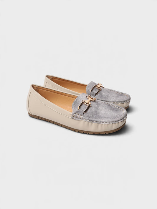 Grey Casual Moccasins 8004637
