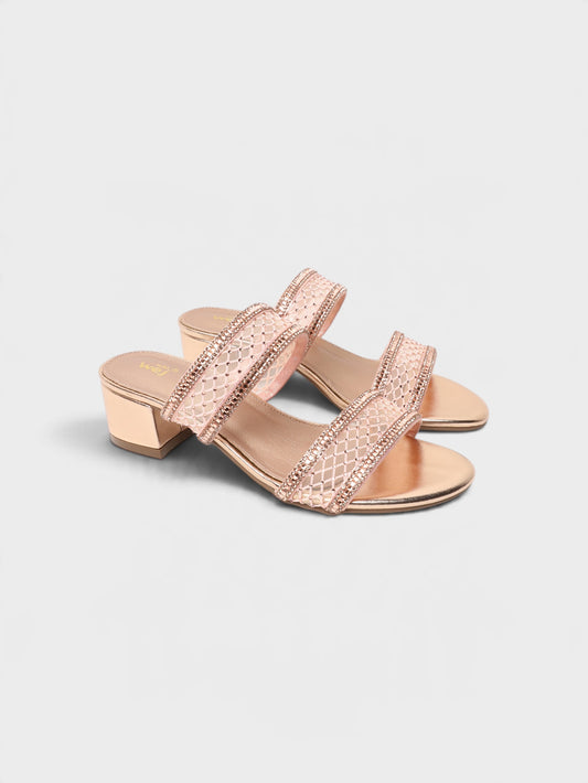 Peach Formal Heeled Slippers 8103105