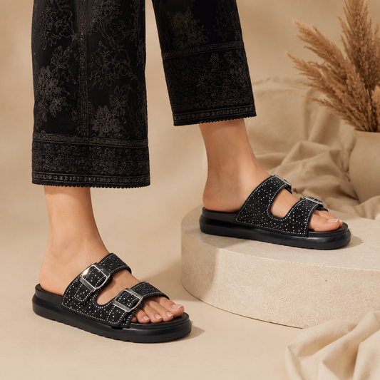 Black Comfort Slides 8003565