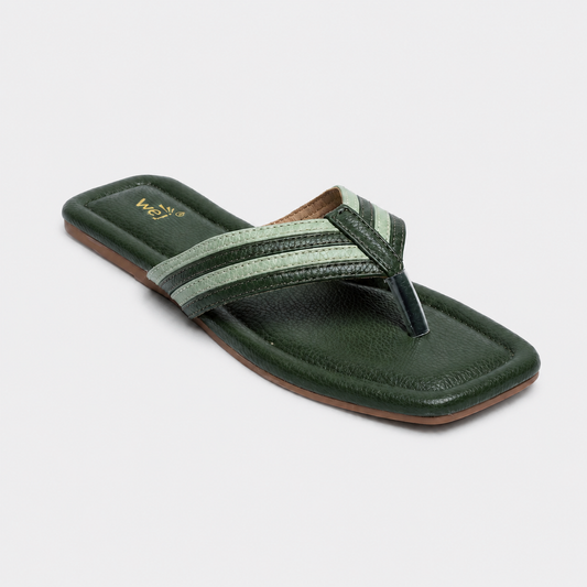 Green Casual Chappal 8001104