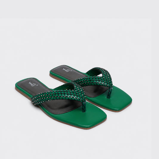 Dark-Green Casual Chappal 800199