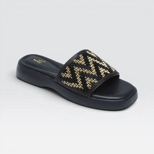 Black-Gold Comfort Slipper 8003547