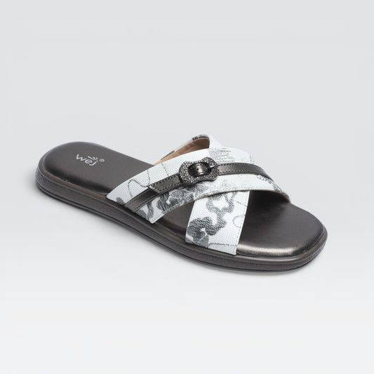 Grey Casual Slides 8003704