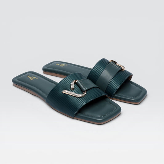 Green Casual Slipper 8003709