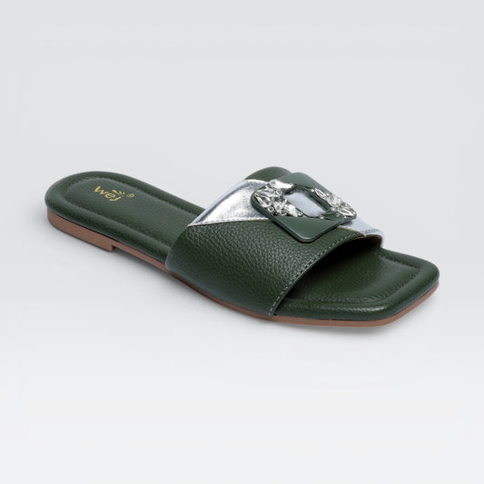 Dark Green Casual Slipper 8003585