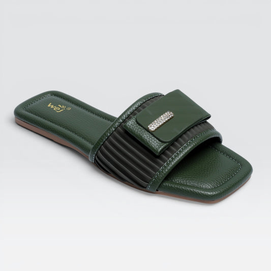 Dark-Green Casual Chappal 8003594