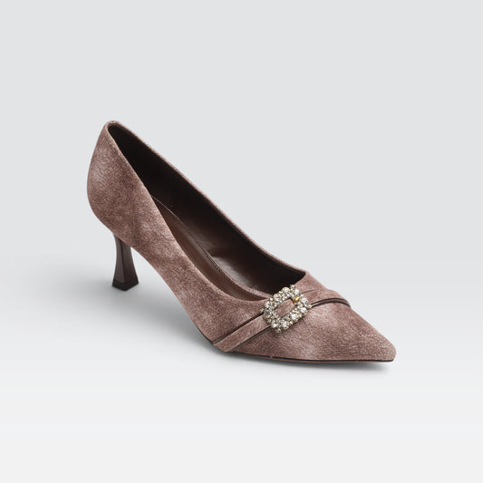 Coffee Formal Court Shoes 8108257
