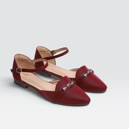 Maroon Casual Pumps 8002387