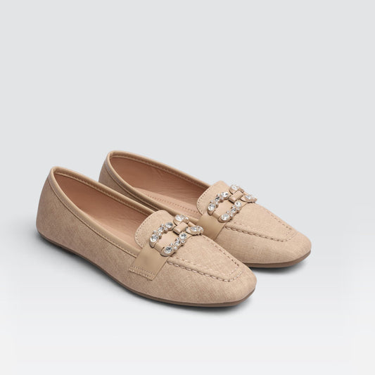 Dark Beige Casual Moccasins 8004409
