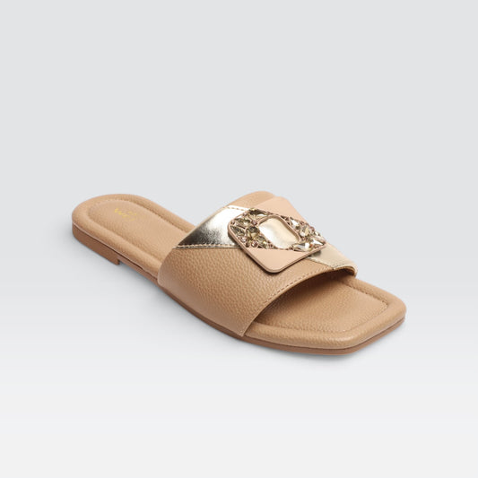 Dark Beige Casual Slipper 8003585