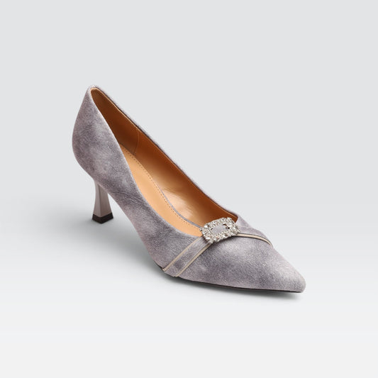 Grey Formal Court Shoes 8108257