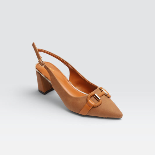Tan Formal Court Shoes 8108250