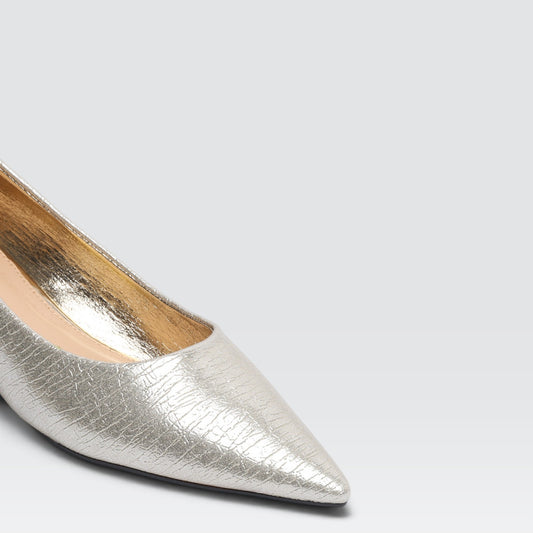 Gold Formal Court Shoes 8108170