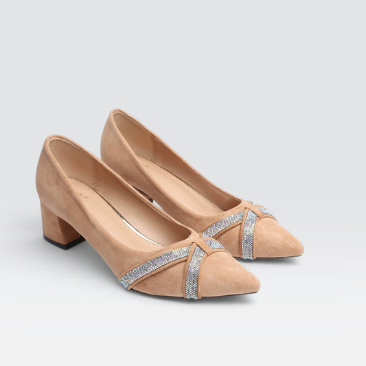 Beige Formal Court Shoes 8108171