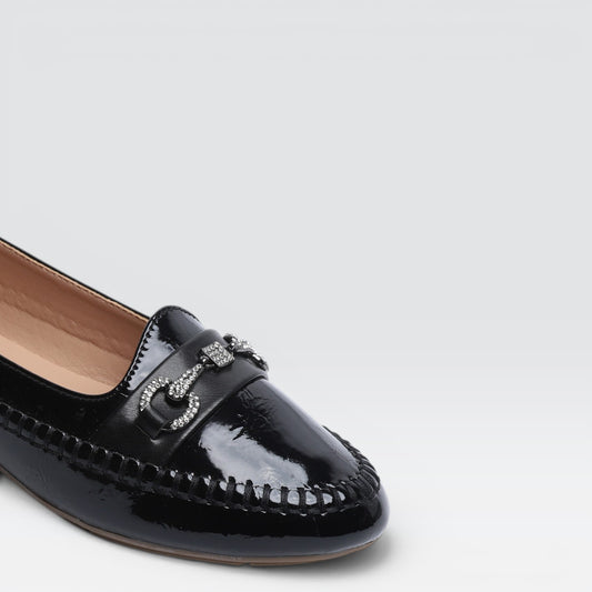 Black Formal Moccasins 8004376