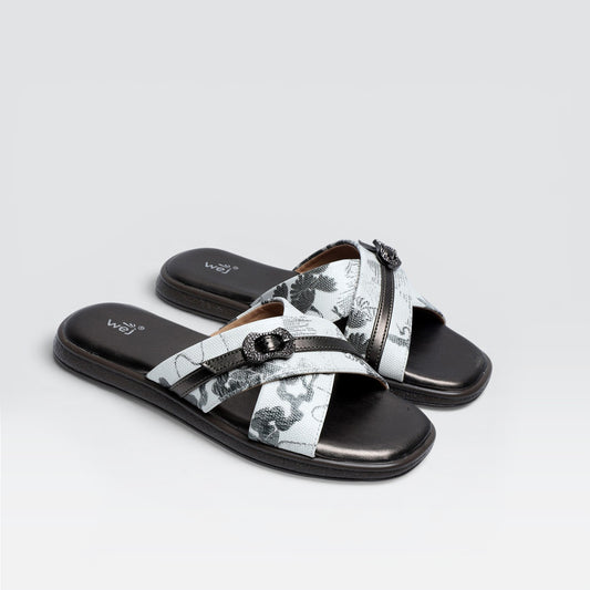 Grey Casual Slides 8003704