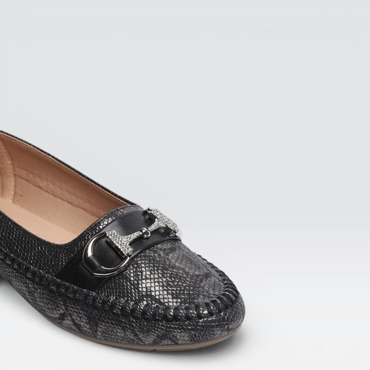 Black Casual Moccasins 8004378