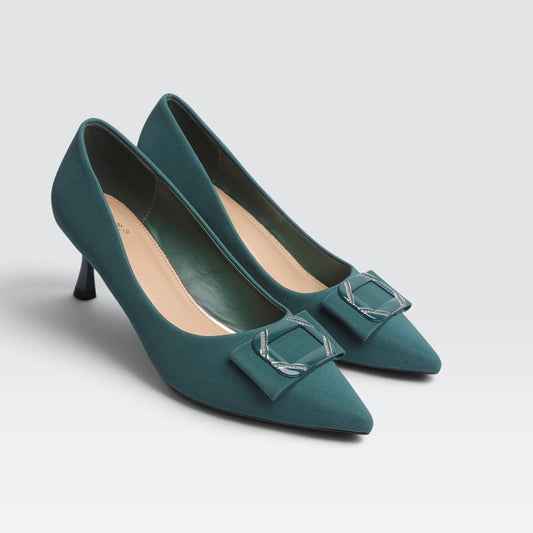 Dark Green Formal Court Shoes 8108163