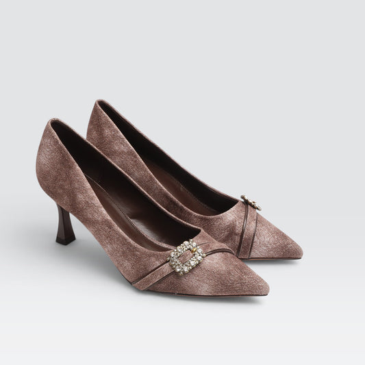 Coffee Formal Court Shoes 8108257