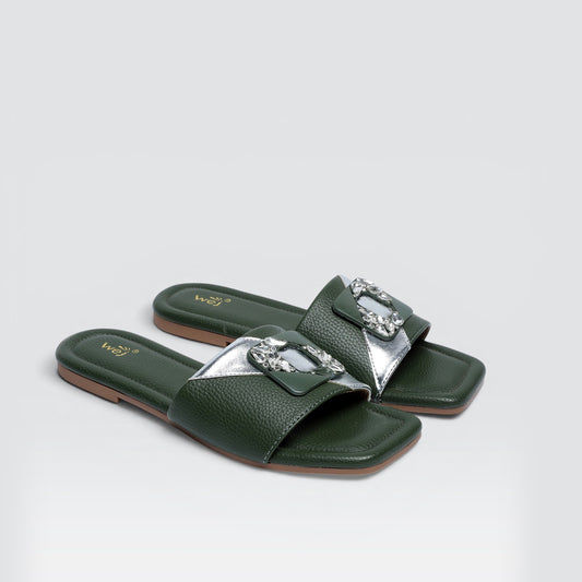 Dark Green Casual Slipper 8003585