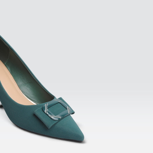 Dark Green Formal Court Shoes 8108163