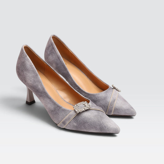 Grey Formal Court Shoes 8108257