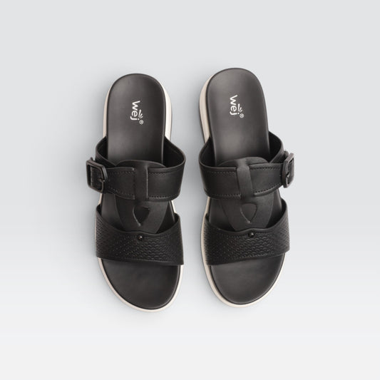 Black Casual Comfort Slides 8003627