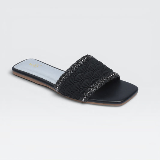 Black Casual Chappal 8003596