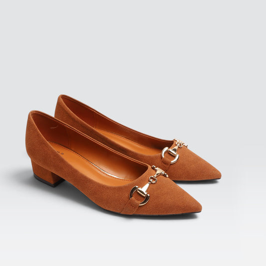 Tan Formal Court Shoes 8108282