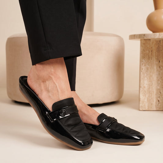 Black Casual Mules 8007251
