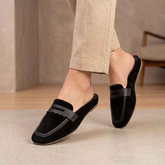 Black Casual Mules 8007249