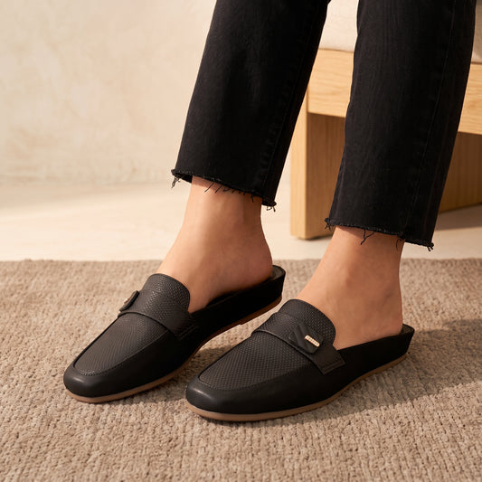 Black Casual Mules 8007252