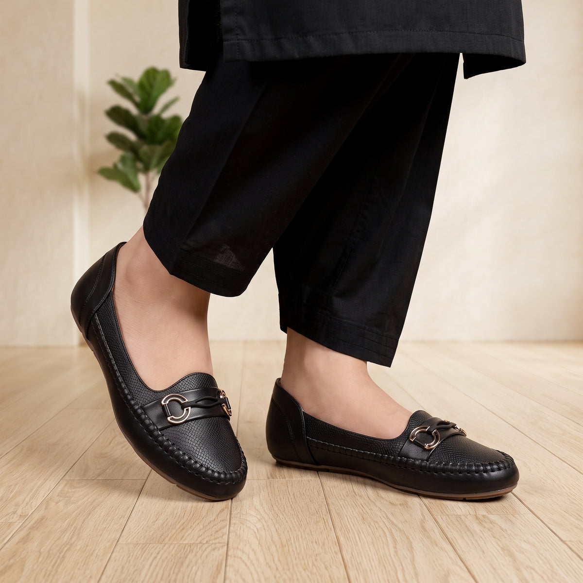 Black Casual Moccasins 8004379
