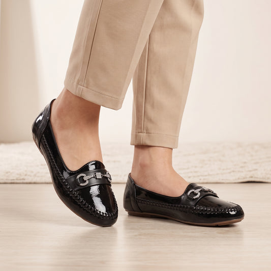 Black Formal Moccasins 8004376