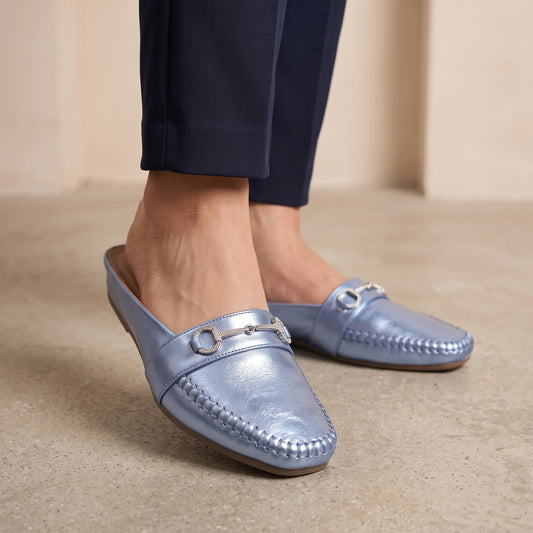 Blue Casual Mules 8004336