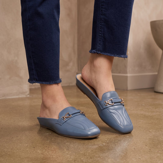 Blue Casual Mules 8004341