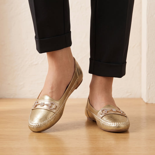 Gold Formal Moccasins 8004376