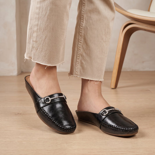 Black Casual Mules 8004336