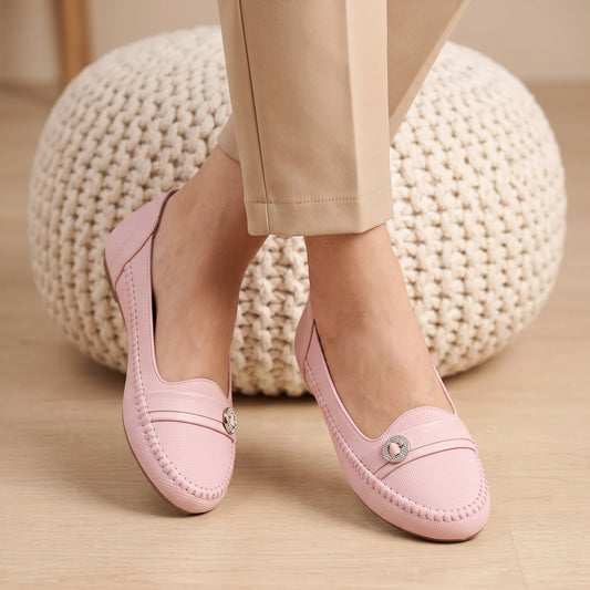 Tea Pink Casual Moccasins 8004374