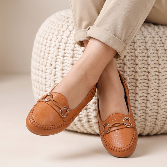 Tan Casual Moccasins 8004379