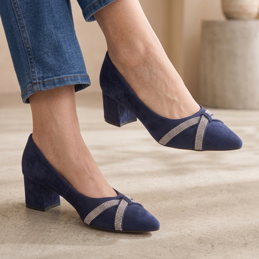 Navy Formal Court Shoes 8108171