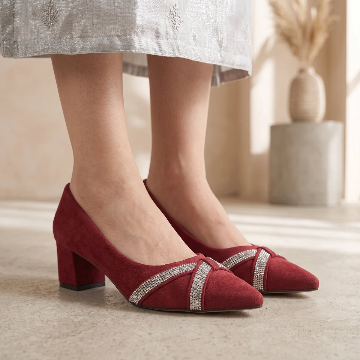 Maroon Formal Court Shoes 8108171