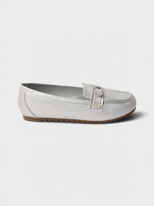 Silver Casual Moccasins 8004607