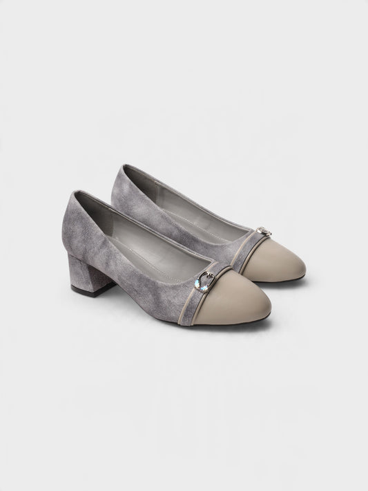 Grey Formal Court Shoes 8108244