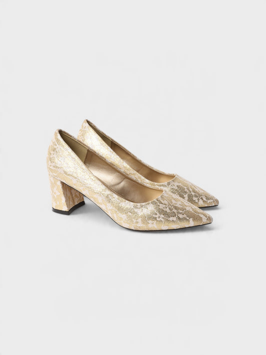 Gold Formal Court Shoes 8108262